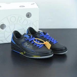 Off-White x Air Jordan 2 Retro Low SP ‘Black Varsity Royal’ DJ4375-004