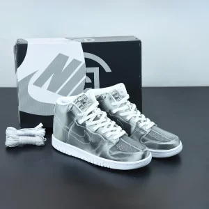 CLOT x Dunk High ‘Flux’ Metallic Silver/White DH4444-900
