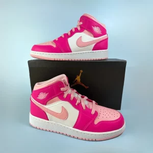 Air Jordan 1 Mid ‘Fierce Pink’ FD8780-116 Kids Sneakers (GS)