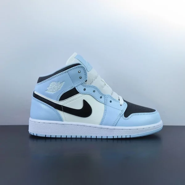Air Jordan 1 Mid ‘Ice Blue’ 555112-401 (GS) Kids Shoes
